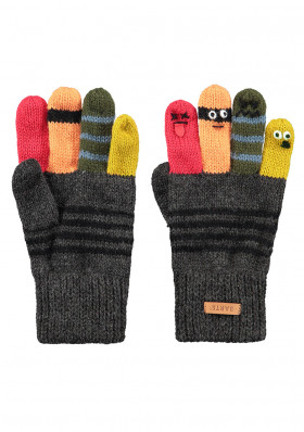 Children knitted gloves Barts Puppeteer Gloves Dark Heather
